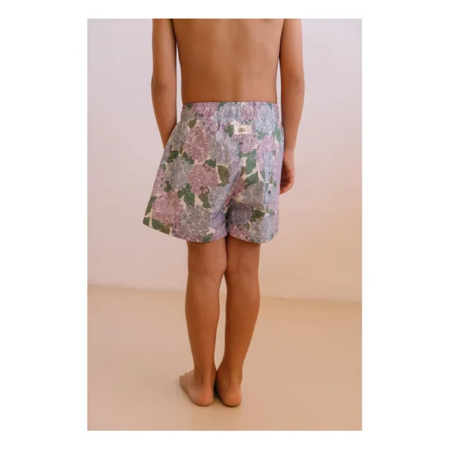 Short de Bain Chico Fleurs Coton Bio | Lilas