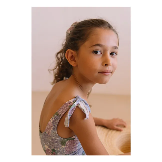 Roberta Fleurs Coton Bio Swimsuit | Lilac