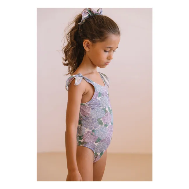 Roberta Fleurs Coton Bio Swimsuit | Lilac