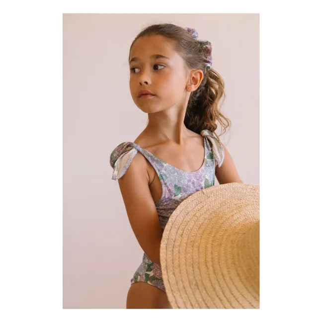 Roberta Fleurs Coton Bio Swimsuit | Lilac