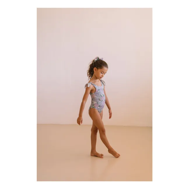 Roberta Fleurs Coton Bio Swimsuit | Lilac