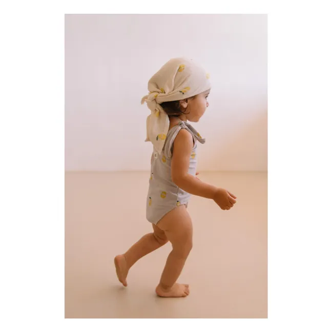 Maillot de Bain Roberta Citrons Coton Bio | Bleu Clair