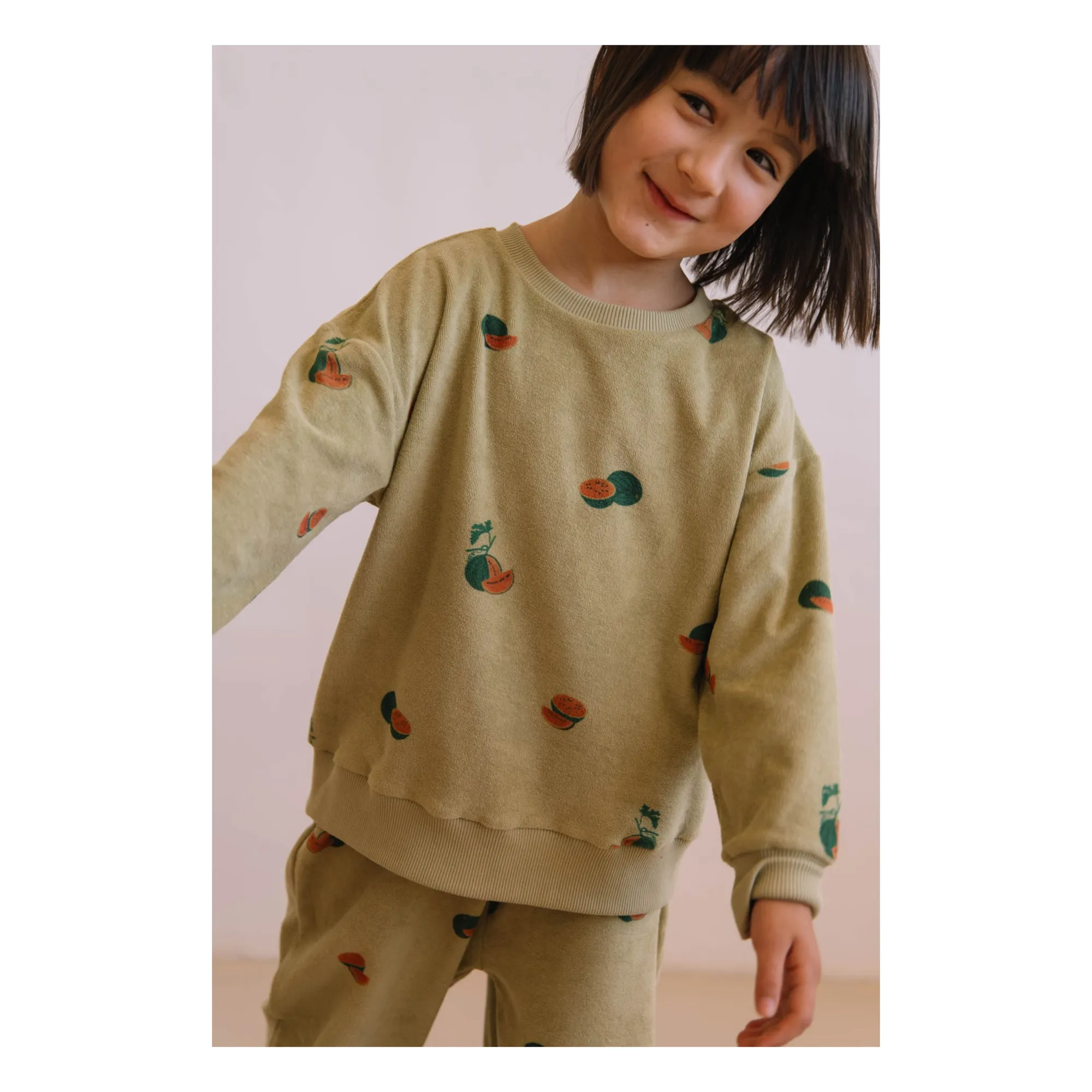 Sweat Bart Pastèques Eponge Coton Bio | Khaki- Image produit n°1