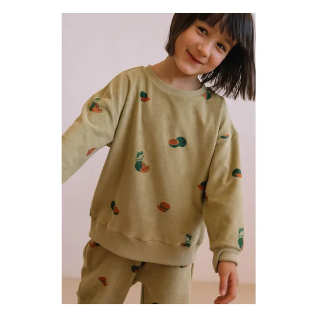 Sudadera Bart Watermelon Algodón Ecológico Toalla | Khaki