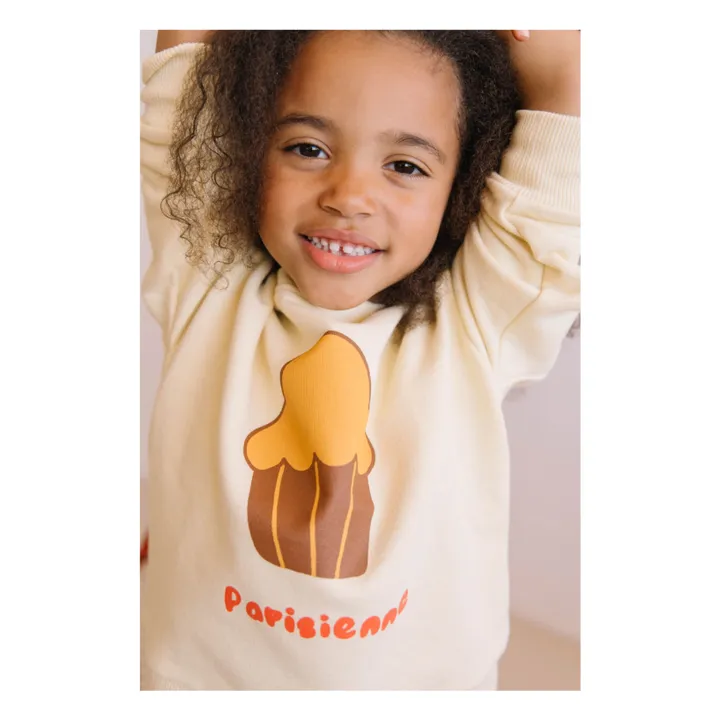 Bart Brioche organic cotton sweatshirt | Pale yellow- Product image n°3