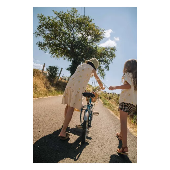 Vestido Playa Limones Algodón Ecológico | Arena