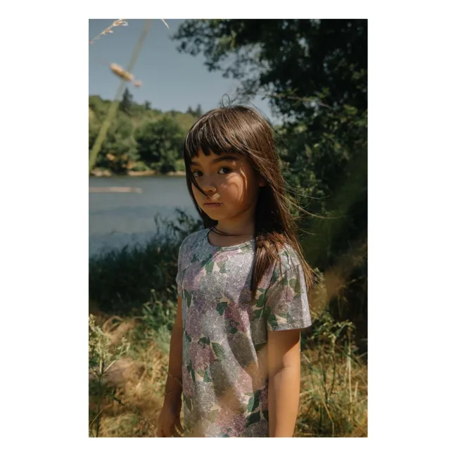 Organic Cotton Flower Tuba Dress | Lilac