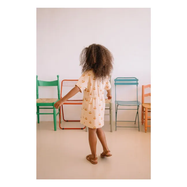 Vestido de algodón orgánico Yogi Choux | Beige