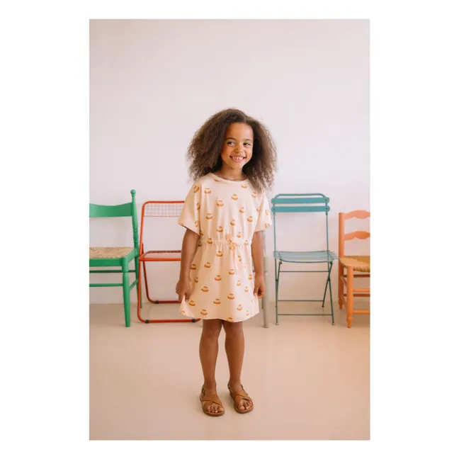 Vestido de algodón orgánico Yogi Choux | Beige