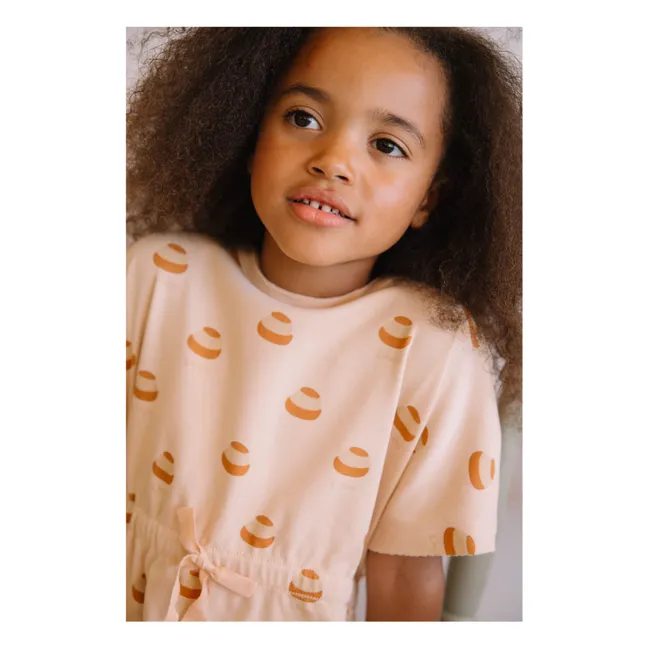 Vestido de algodón orgánico Yogi Choux | Beige