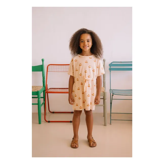 Vestido de algodón orgánico Yogi Choux | Beige