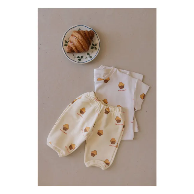 Pantalon Porgy Brioches Molleton Coton Bio | Jaune pâle