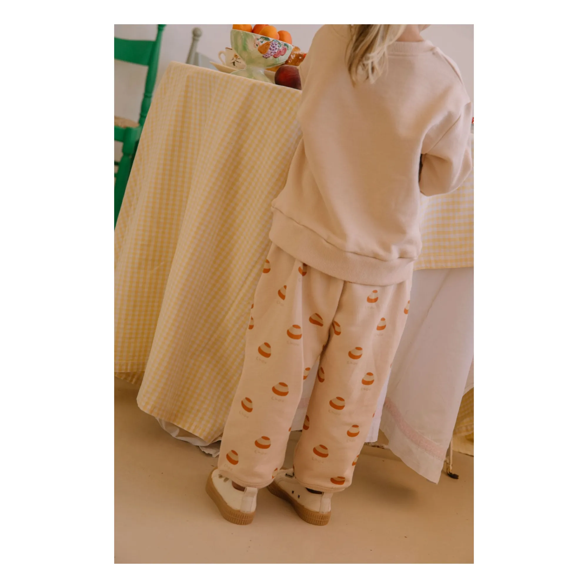 Pantalon Porgy Choux Molleton Coton Bio | Beige- Image produit n°4
