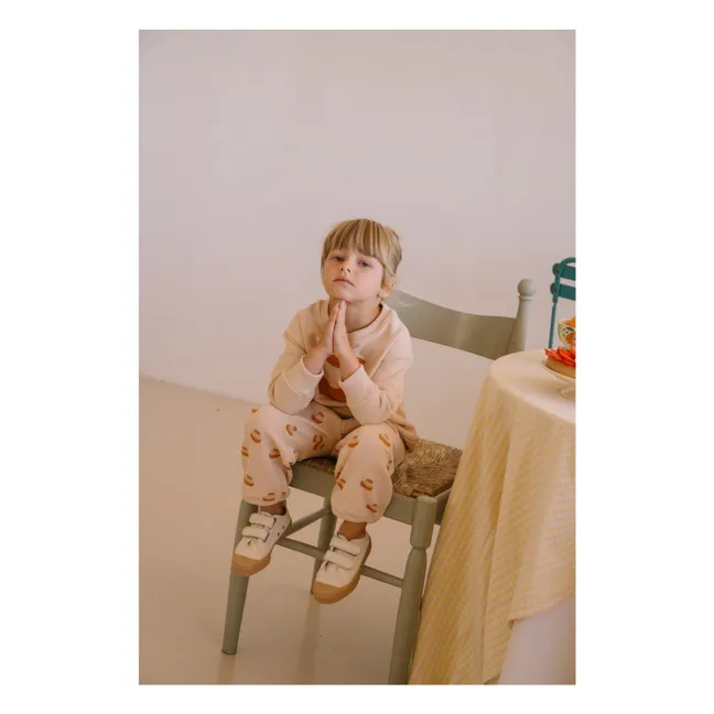 Pantalón polar de algodón orgánico Porgy Choux | Beige