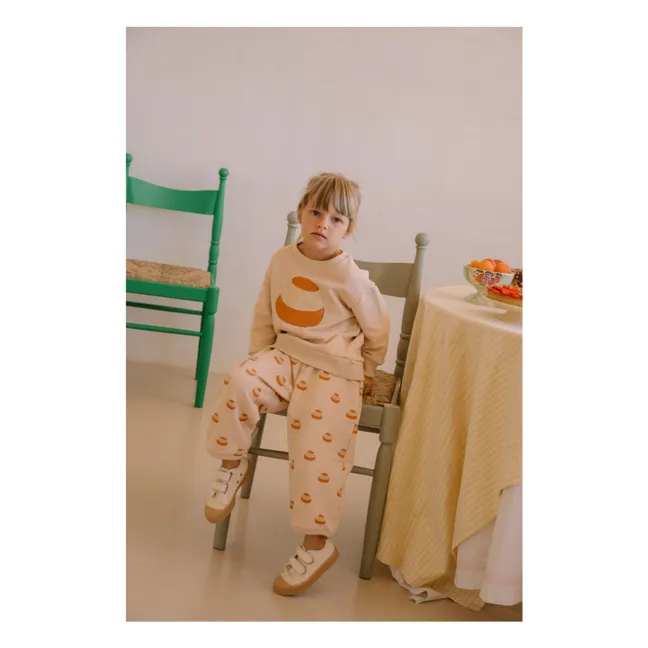 Pantalón polar de algodón orgánico Porgy Choux | Beige