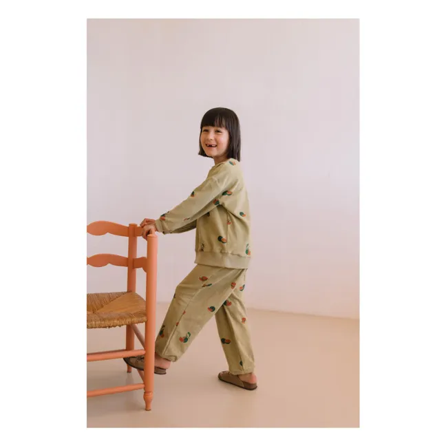 Pantaloni in spugna Porgy Watermelon | Khaki