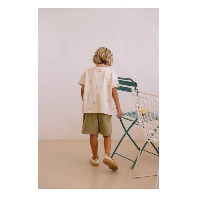 Basile organic cotton terry shorts | Khaki