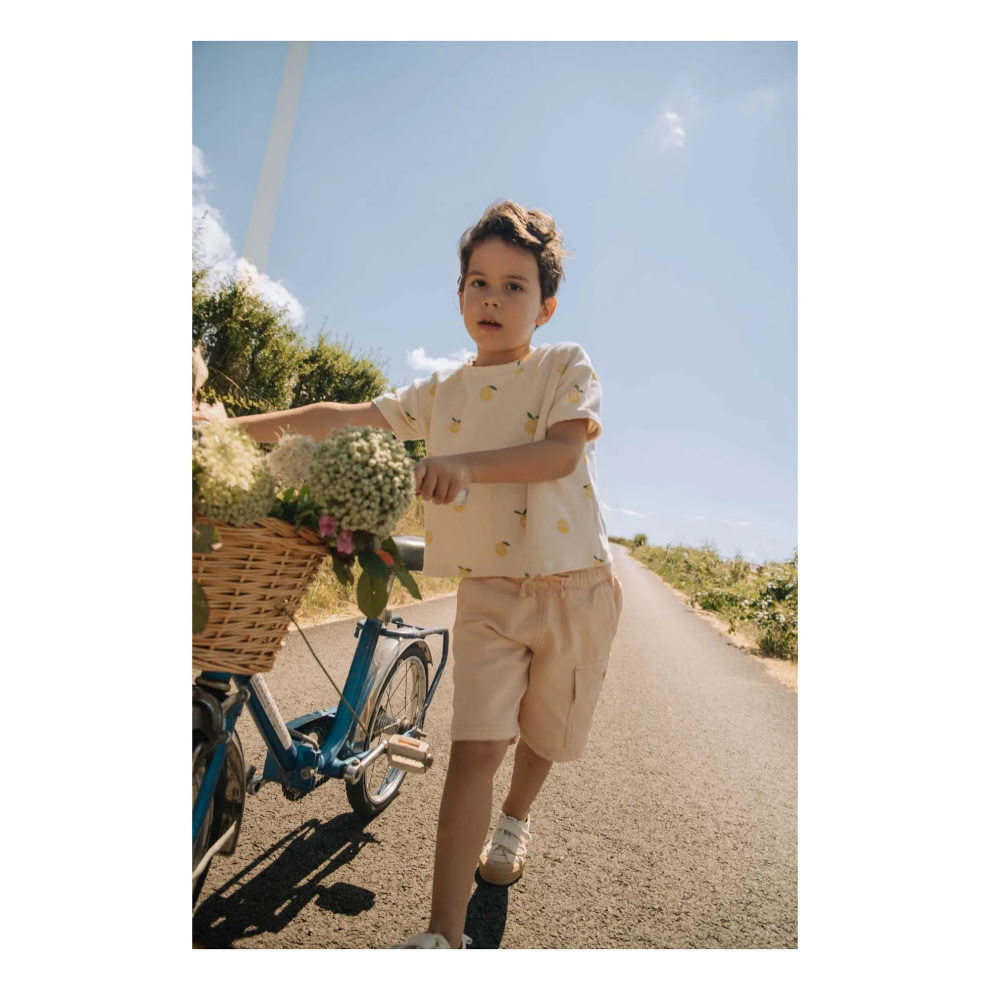 Bermuda Cargo Coton Bio | Beige- Image produit n°1
