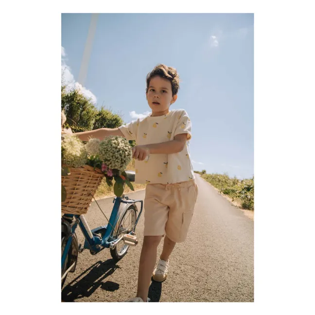 Bermuda Cargo Coton Bio | Beige