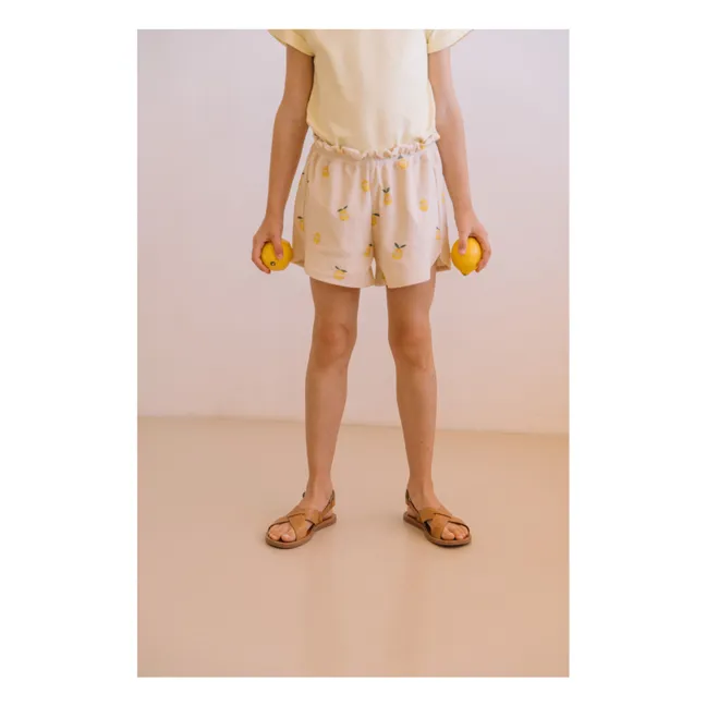 Short Georgy Citrons Eponge Coton Bio | Sable