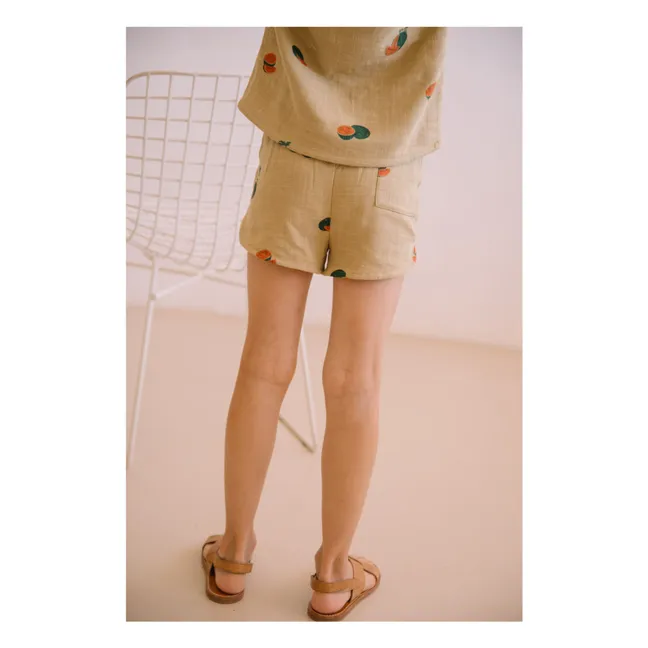 Short Georgette Pastèques Gaze de Coton Bio | Sauge