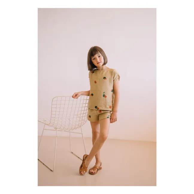 Short Georgette Pastèques Gaze de Coton Bio | Sauge