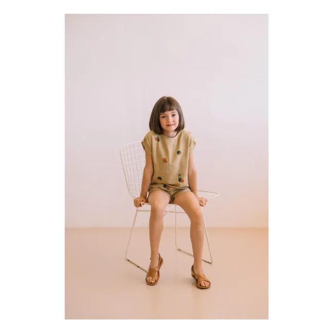 Praslin Watermelon Cotton Gauze T-Shirt | Sage