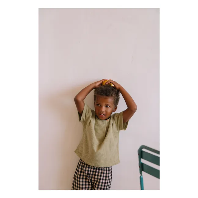 Orso Organic Cotton Gauze T-shirt | Light khaki
