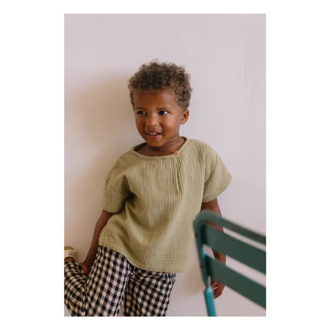 Orso Organic Cotton Gauze T-shirt | Light khaki