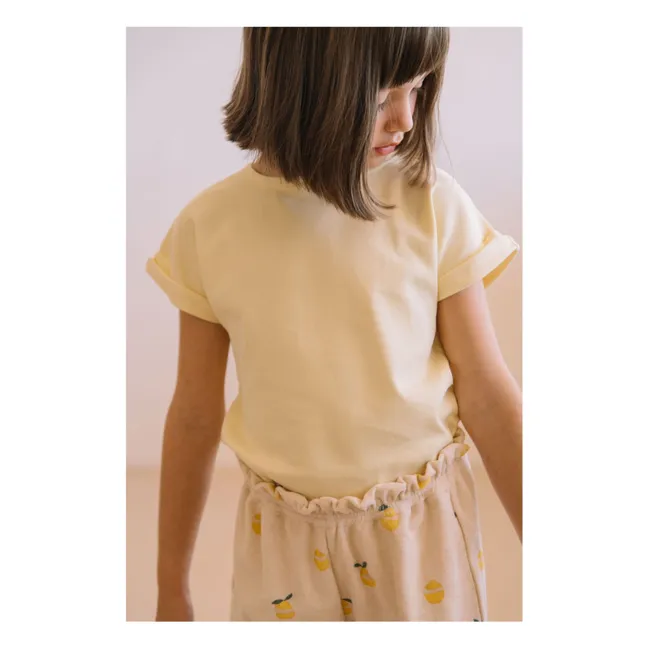 T-shirt Bama Coton Bio | Jaune pâle