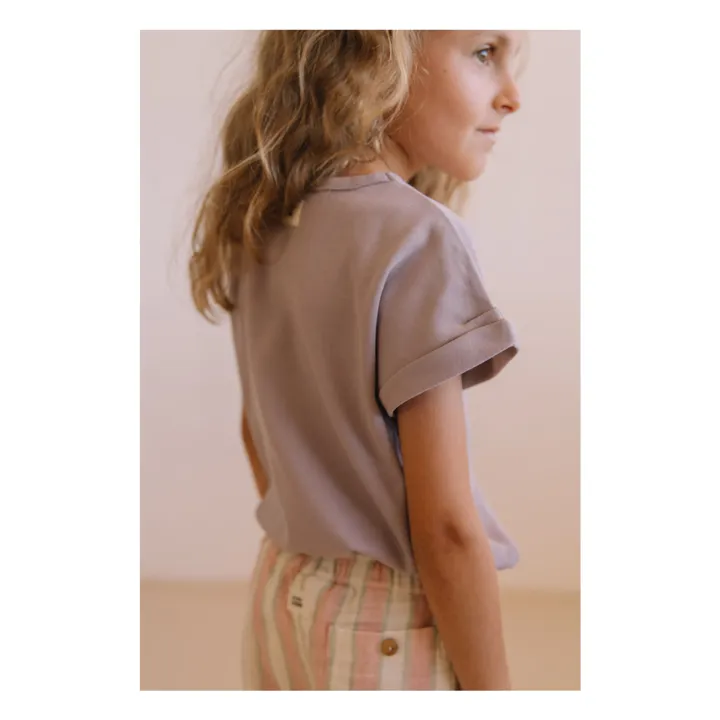 Bama organic cotton T-shirt | Lilac- Product image n°3
