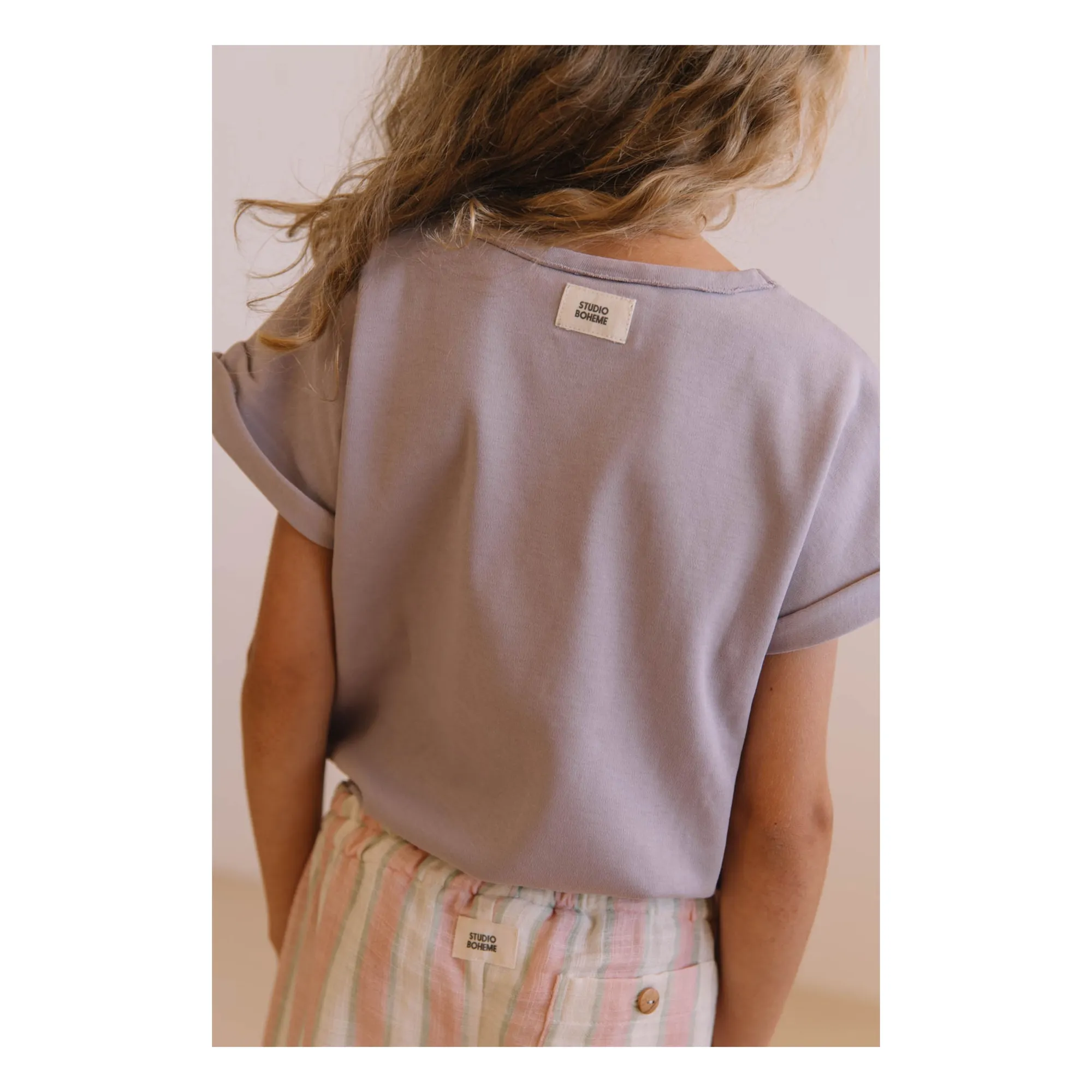 T-shirt Bama Coton Bio | 	Lilas- Image produit n°4