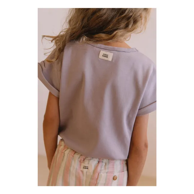 T-shirt Bama Coton Bio | 	Lilas