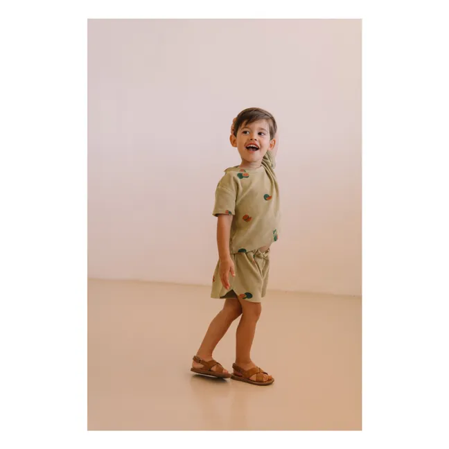 T-shirt Essential Pastèques Eponge Coton Bio | Khaki