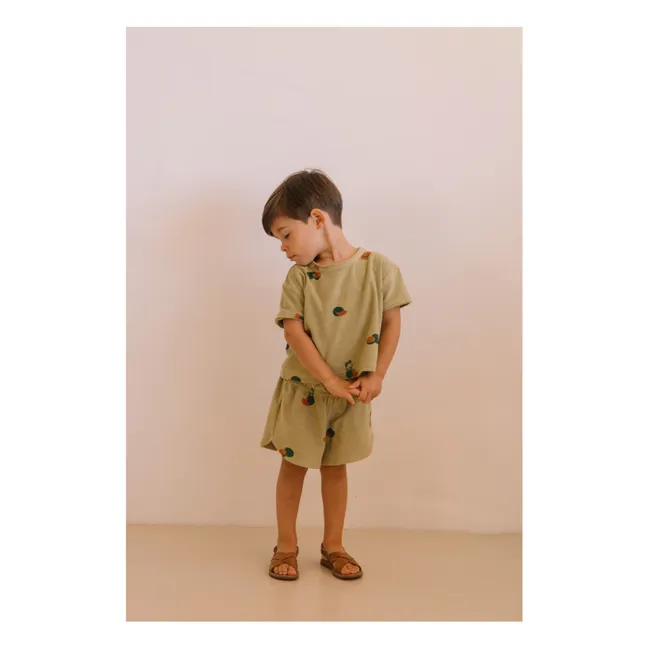 T-shirt Essential Pastèques Eponge Coton Bio | Khaki