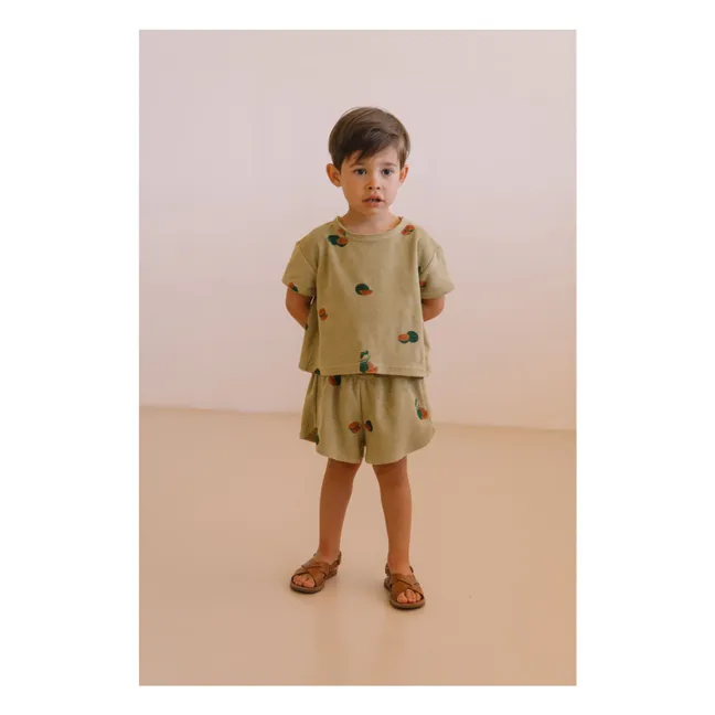 T-shirt Essential Pastèques Eponge Coton Bio | Khaki