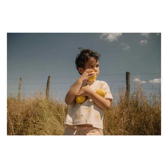 T-shirt Essential Citrons Coton Bio | Ecru