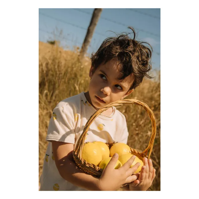 T-shirt Essential Citrons Coton Bio | Ecru