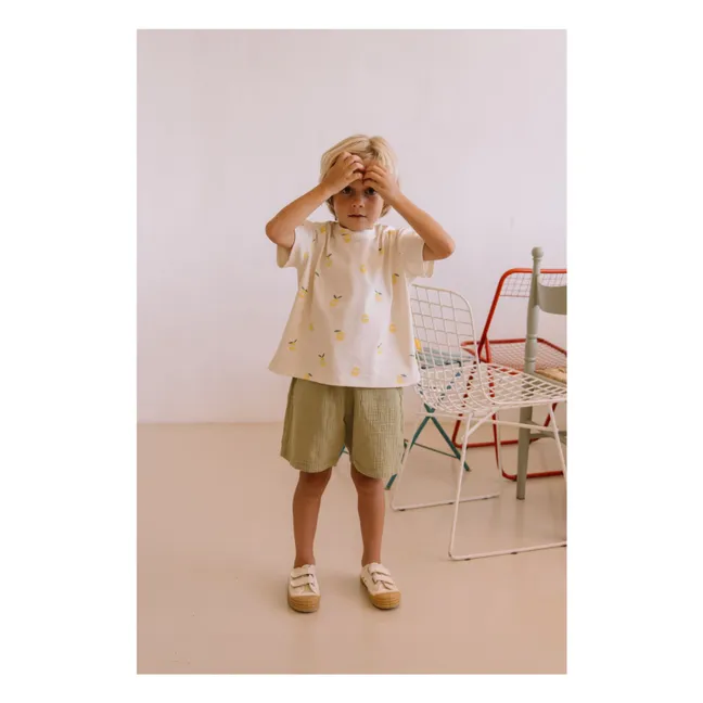 T-shirt Essential Citrons Coton Bio | Ecru