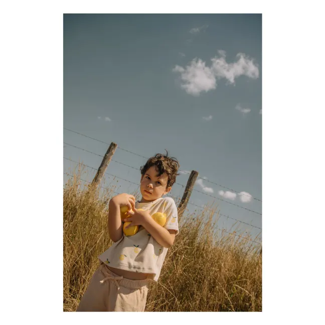 T-shirt Essential Citrons Coton Bio | Ecru