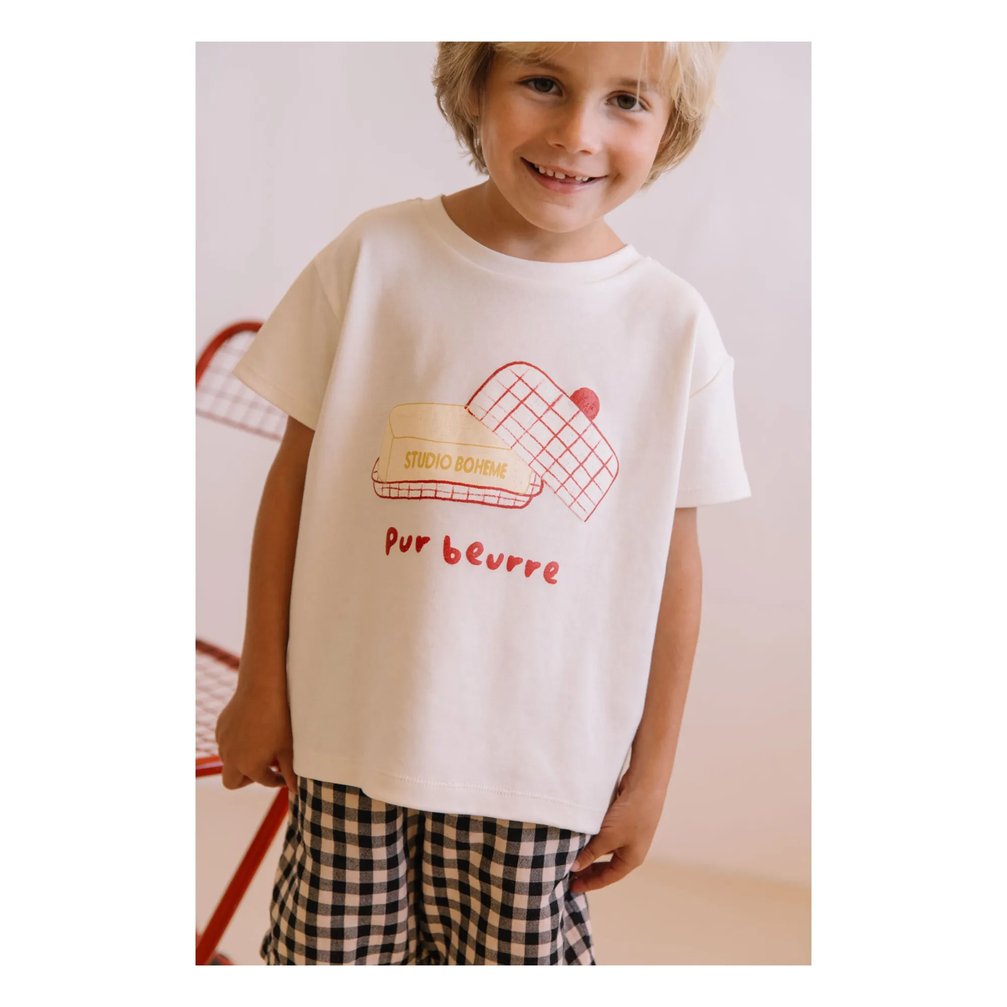T-shirt Essential Beurrier Coton Bio | Ecru- Image produit n°2