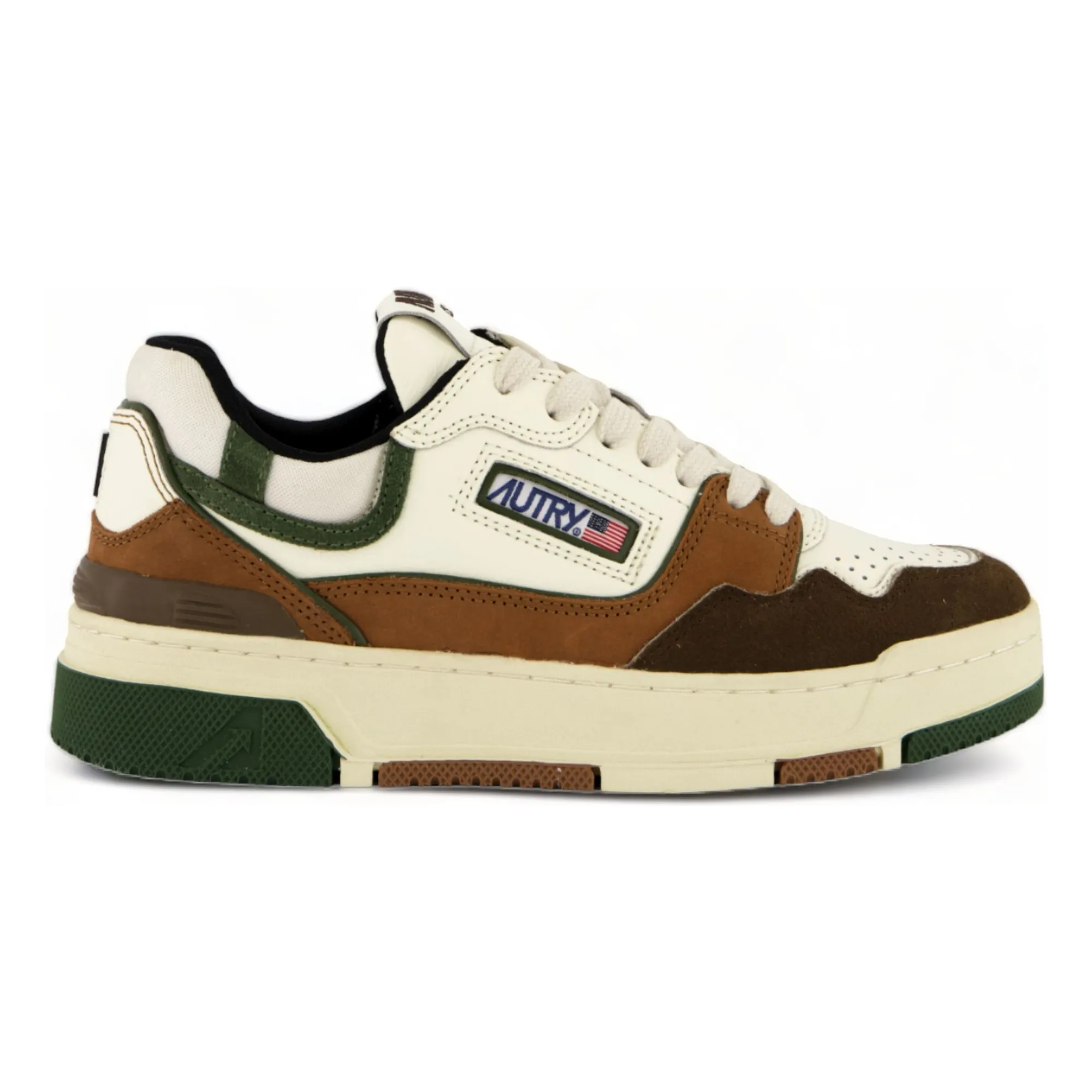 Autry Brown Clc Low Leather/Suede Sneakers