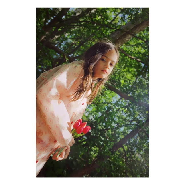 Raincoat Iris Hearts | Pale Pink