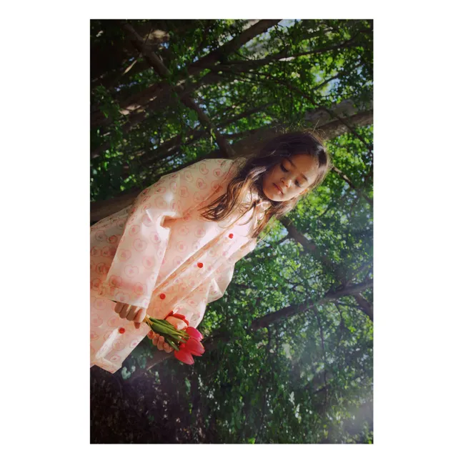 Imperméable Iris Cœurs | Rose pâle