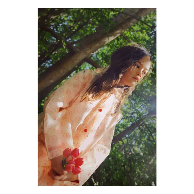 Imperméable Iris Cœurs | Rose pâle