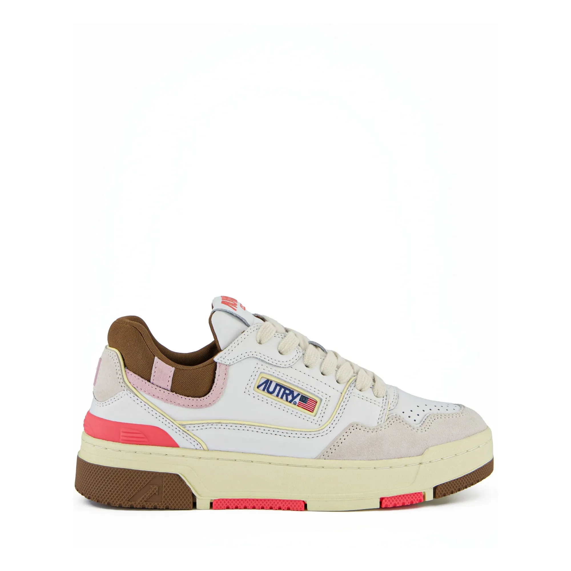 Autry Pink Clc Low Leather Sneakers