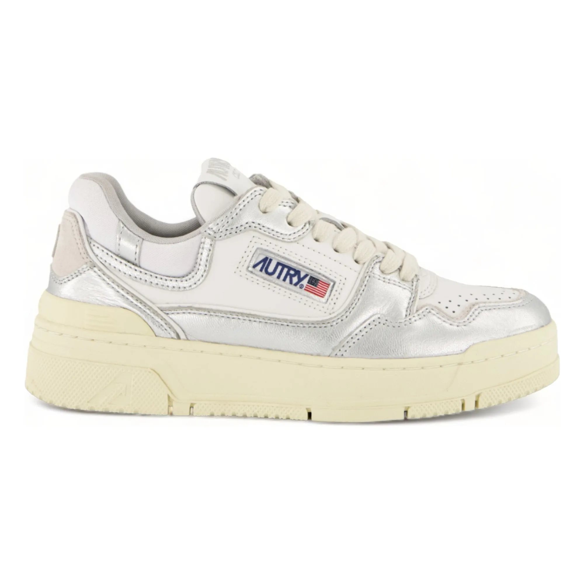 Autry Silver Clc Low Metallic Sneakers