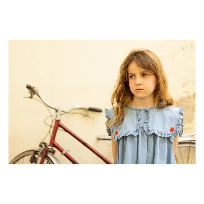 Robe Célestine Chambray | Bleu Clair