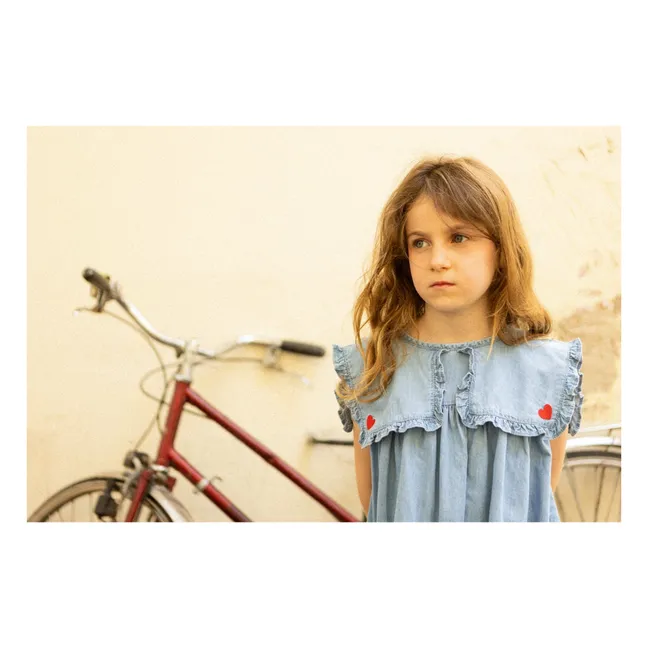 Vestido de chambray Célestine | Azul Claro