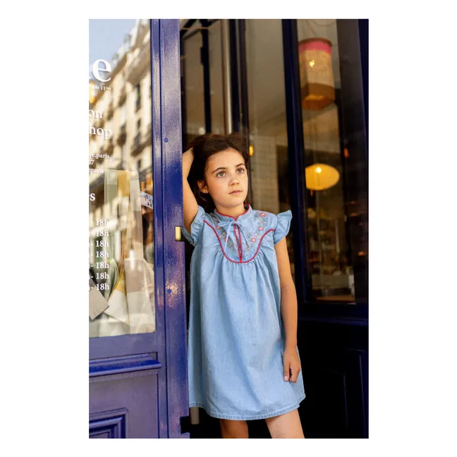 Robe Andrée Chambray | Bleu Clair